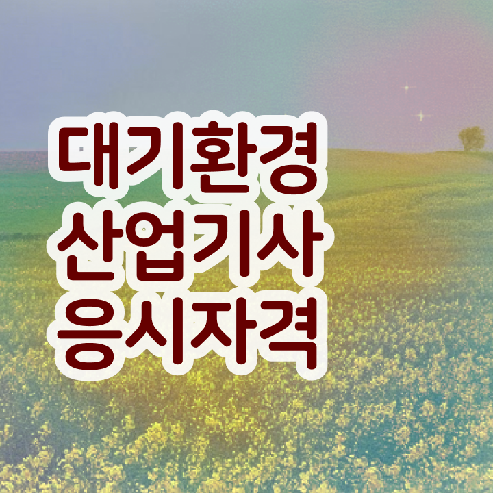  대기환경산업기사 2024 대기환경산업기사 자격요건 독학으로 편하게 준비한 후기
