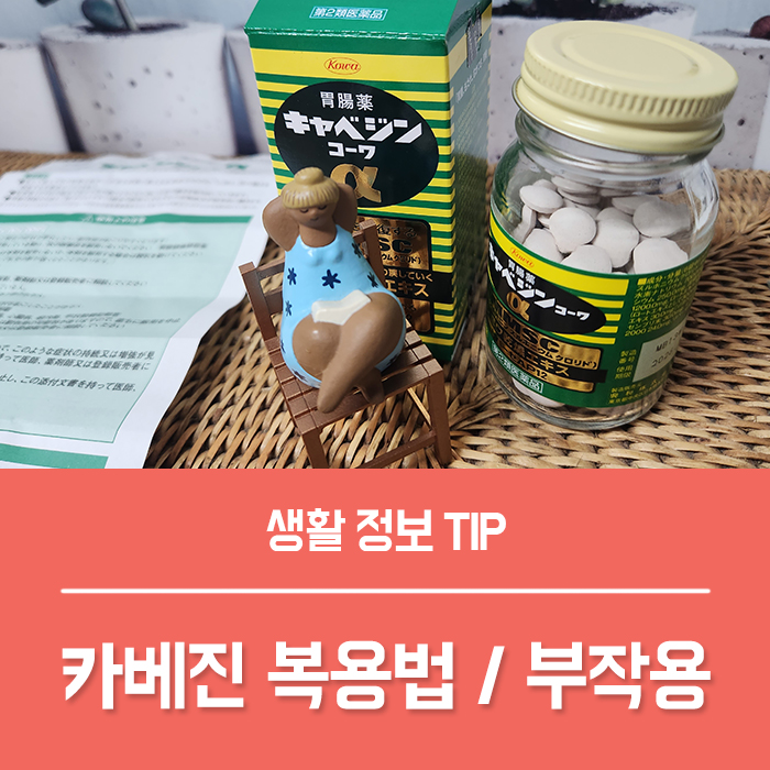  일본 카베진 효능 TOP3, 일본 위장약 카베진 복용법 부작용 총정리!