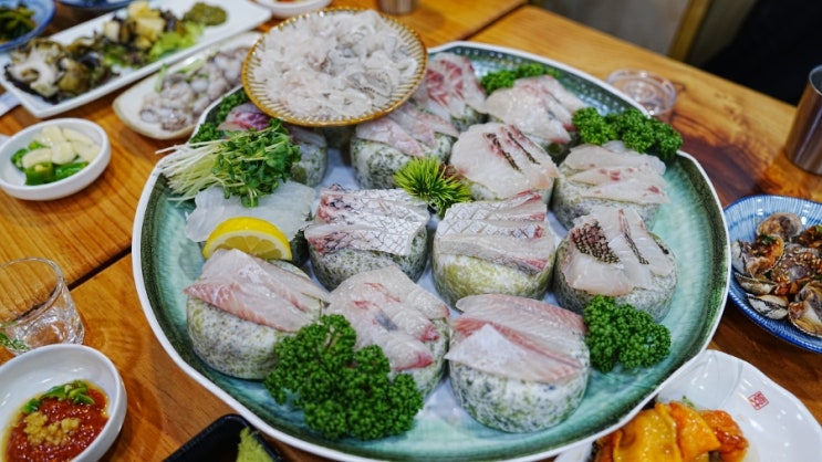  클럽72cc 맛집 영종도 흑산도회식당 1탄(캐디추천). 참돔 숙성회, 우럭지리탕으로 마침표 찍기.