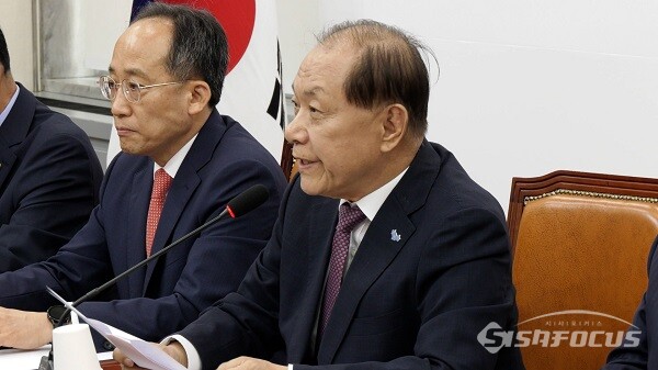 <b>황우여</b>·<b>추경호</b> “野 ‘채 상병 특검 강행·졸속 연금개혁 안 돼”