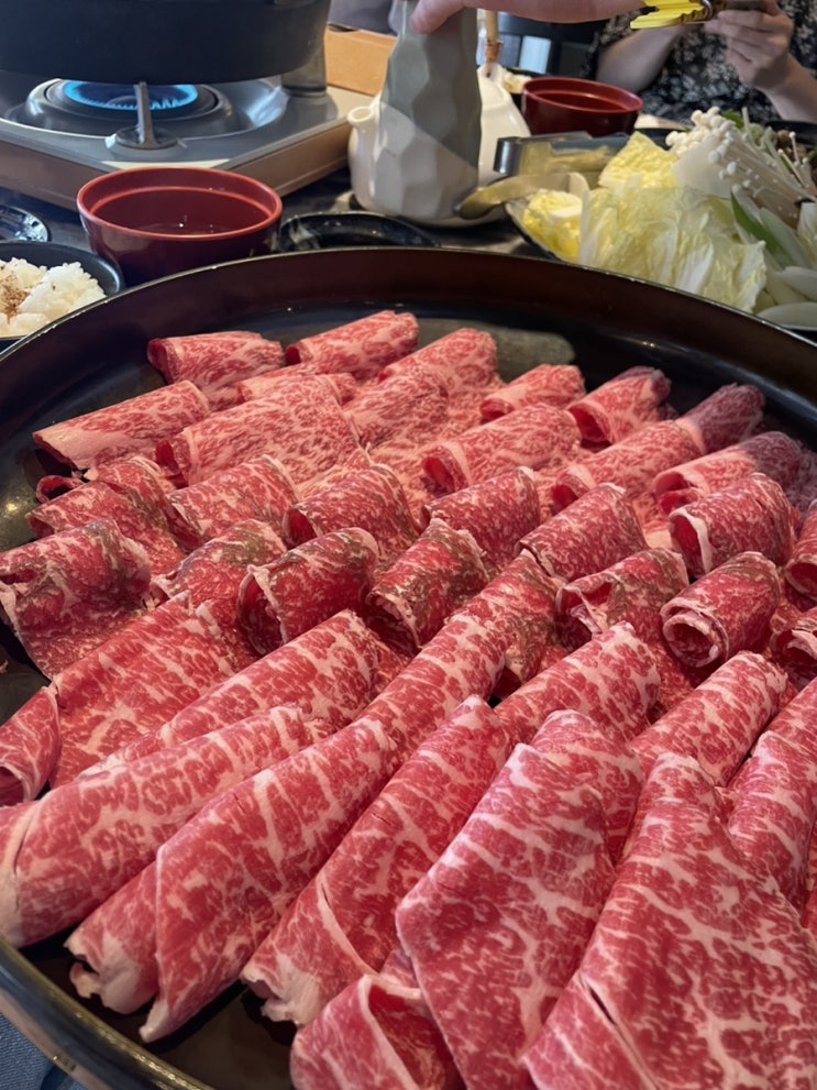  판교역 고급 한우 스키야키 맛집 엠오엠 MOM , 모임장소 추천