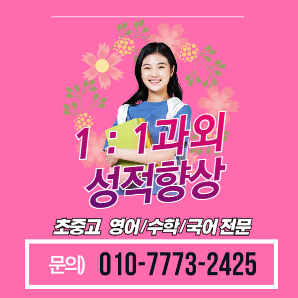  평촌 영어과외 관양동 호계동 수학과외 1:1 개인