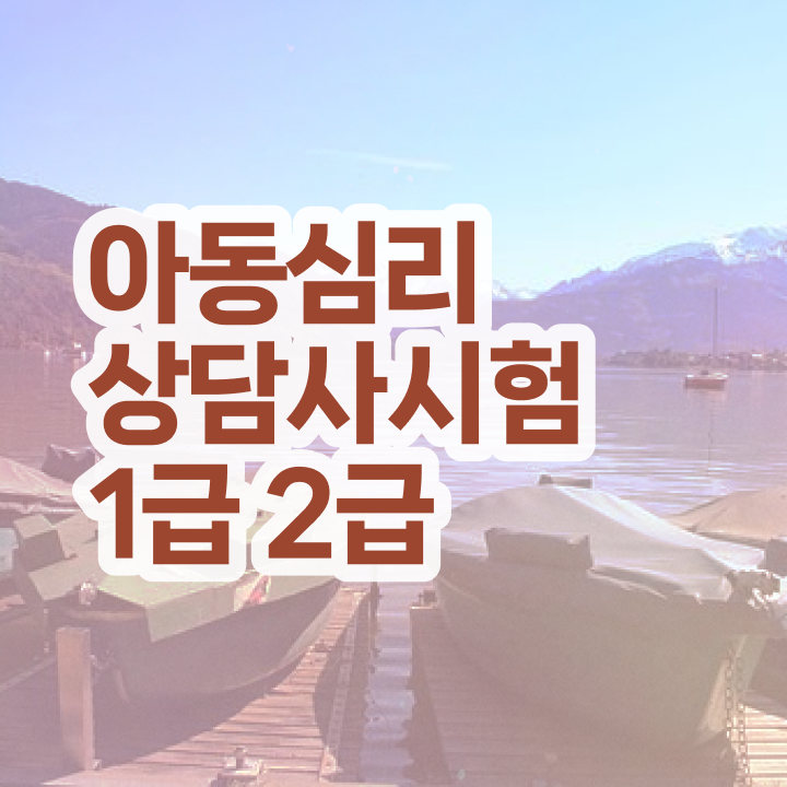  , 심리상담사 자격증 합격한 비법 정보 퍼펙트 요약