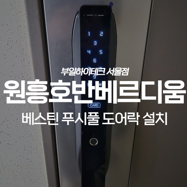  고양 덕양구 도내동 원흥호반베르디움5단지 베스틴 도어락 설치