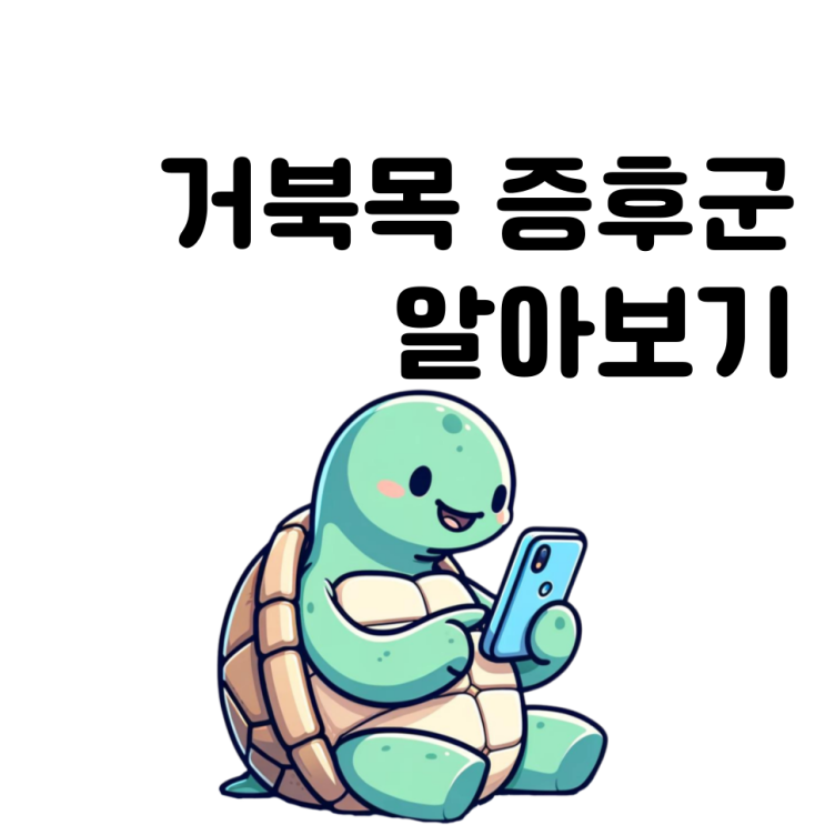  거북목 교정 운동 - 원인 증상 관리 및 예방에 대해 알아보기