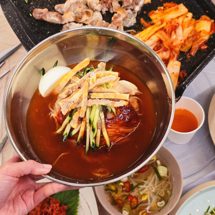  진주 혁신 맛집 고기집 진주 시내 <조선본갈비 밀면>