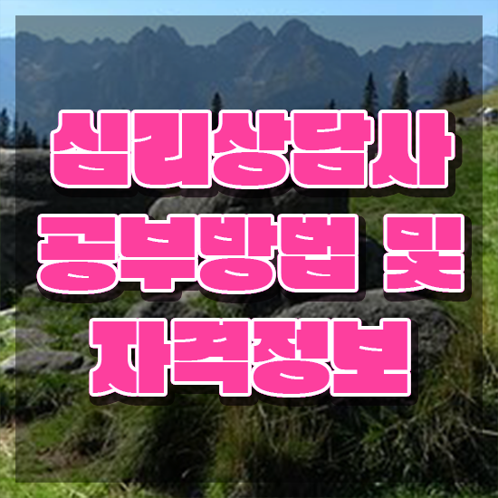  심리상담사2급취업 , 심리상담사 자격증 독학으로 학습한 후기 및 취업정보