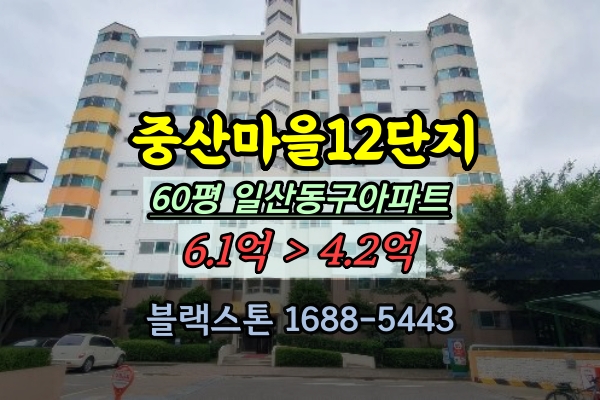  중산마을12단지 경매 60평 일산 중산동아파트 대형평수