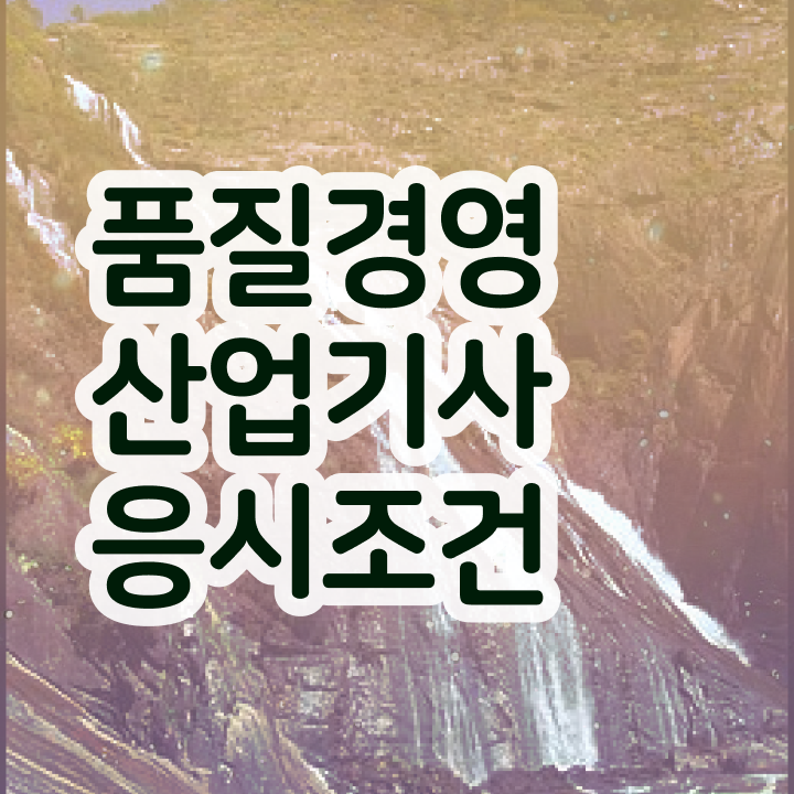  품질경영산업기사 필기 품질경영산업기사 시험자격 인강만 듣고 쉽고 빠르게 완료한 노하우