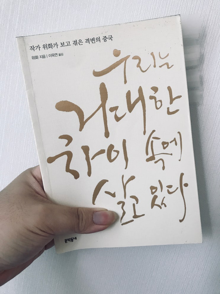  우리는 거대한 차이 속에 살고 있다(위화 지음, 이욱연 옮김,문학동네)