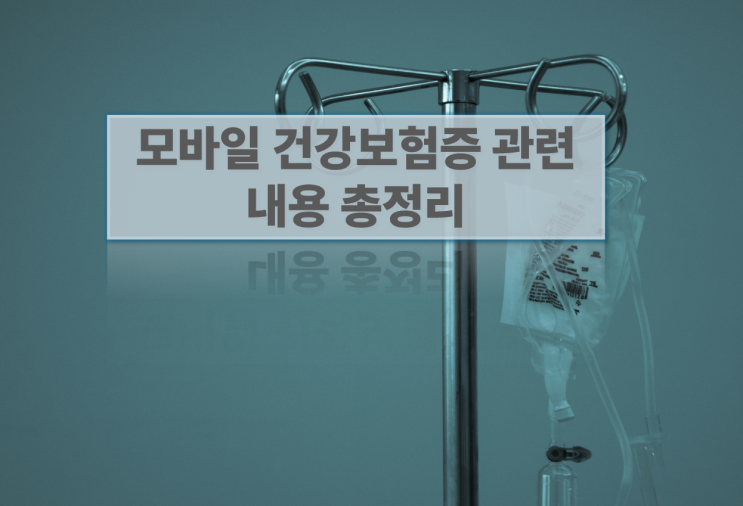  모바일건강보험증 발급 설치방법 총정리
