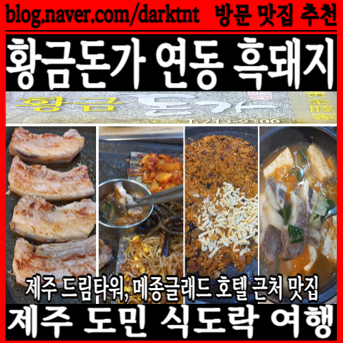황금돈가 연동 흑돼지 드림타워 제주 연동 맛집 탐방