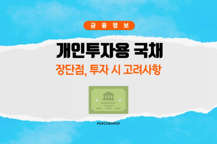  개인 투자용 국채 장, 단점 투자 시 고려 사항