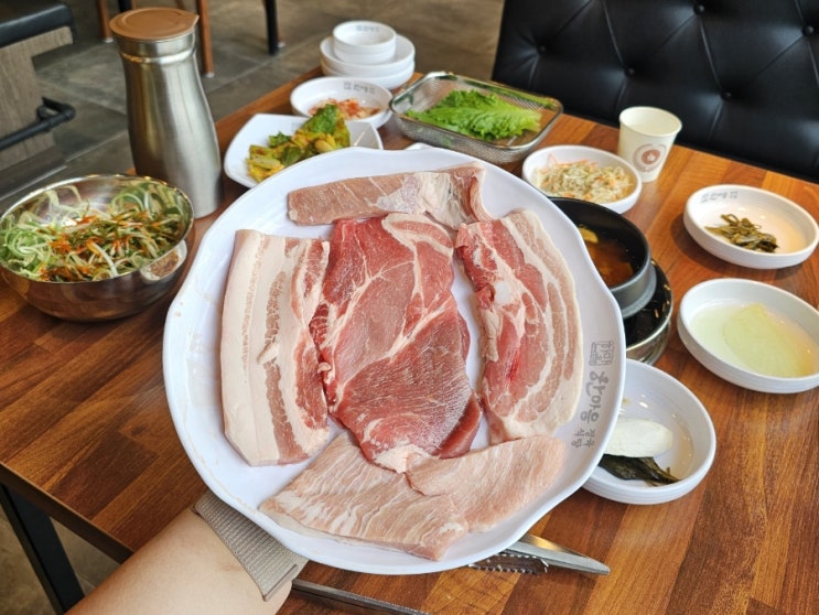  죽동 숙성 삼겹살 맛집 한마음정육식당