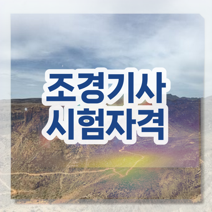  조경 기사응시자격 조경기사 자격요건 독학으로 15주 동안 성공한 후기