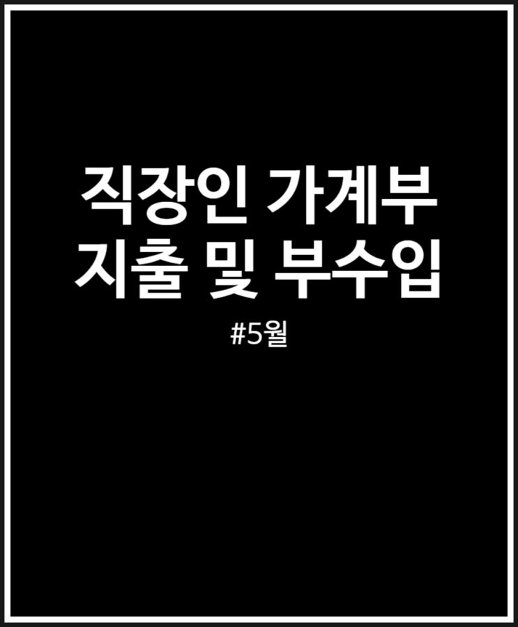  직장인 가계부 지출 과다 반성 및 부수입 100만원 정산