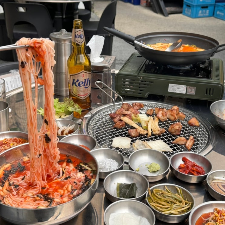  대구 경대병원맛집 [삼덕돈] 개맛도리 야외 감성 고깃집