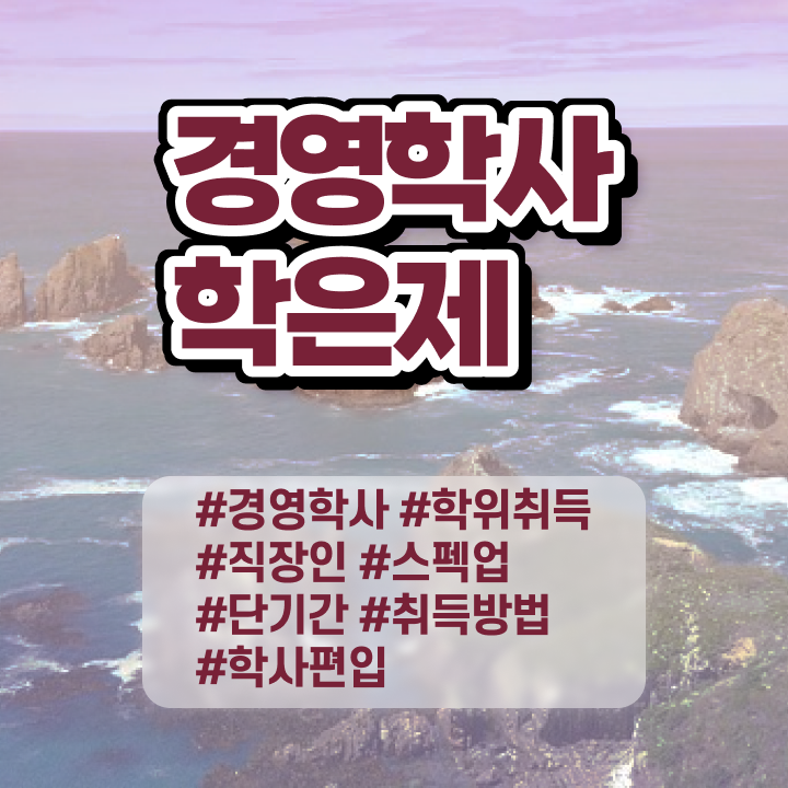  학은제 경영학 , 경영학 학점은행제로 준비하는 과정