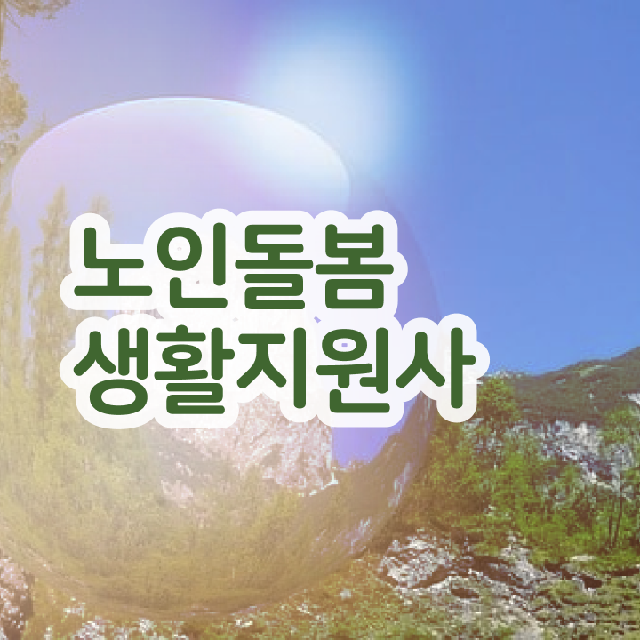  노인 복지 제도 , 노인돌봄생활지원사자격증 인강만 듣고 취득한 과정
