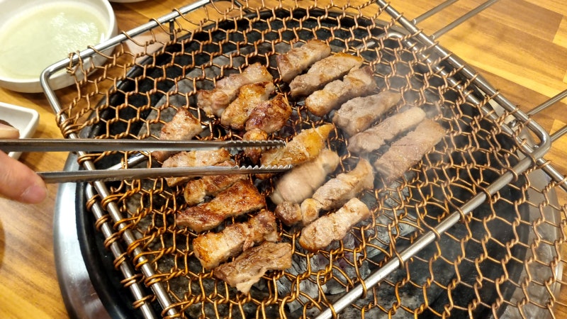 강릉현지인맛집 박대감화로구이, 참숯 초벌구이 생삼겹살 맛집