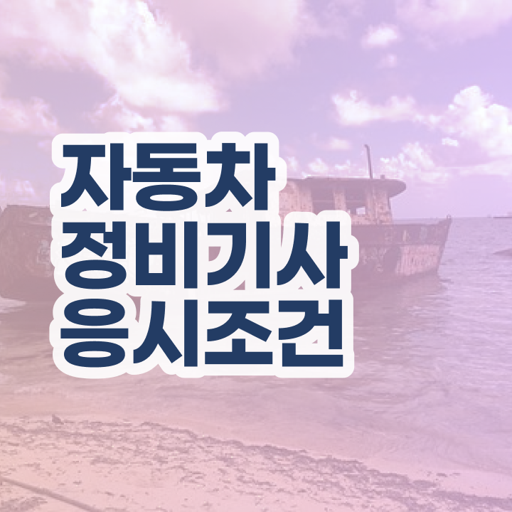  자동차정비기사 취업 자동차정비기사 응시조건 집에서 온라인으로 반 년만에 준비한 노하우