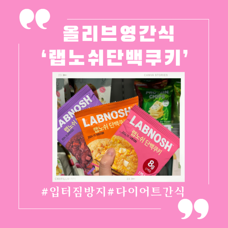  올리브영 랩노쉬 단백쿠키 다이어트 간식으로 추천후기
