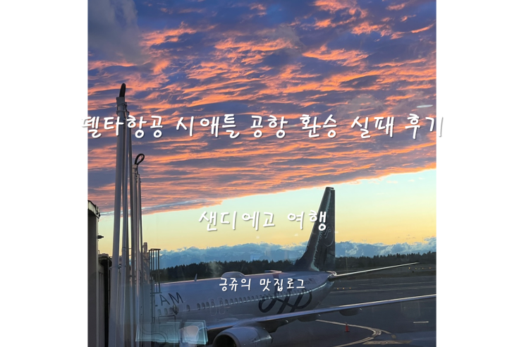  샌디에고 여행 델타항공 시애틀 공항 환승 실패 후기