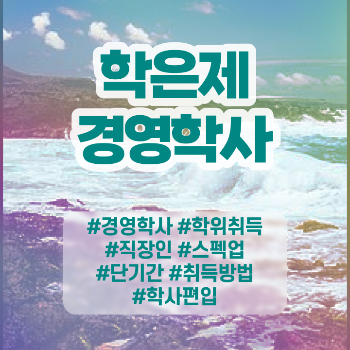  , 경영학 온라인 과정만으로 경력없는 사람도 초단기 준비했던 꿀팁 모음