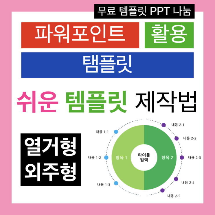 누구나 쉽게 만드는 파워포인트로 열거형 PPT 템플릿 : PPT 무료 템플릿 나눔 누구나 쉽게 만드는 파워포인트로 열거형 PPT 템플릿 : PPT 무료 템플릿 나눔