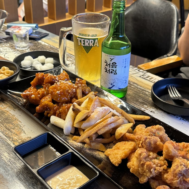  안산 초지동 닭꼬치 치킨맛집 술집 치킨에꼬치다