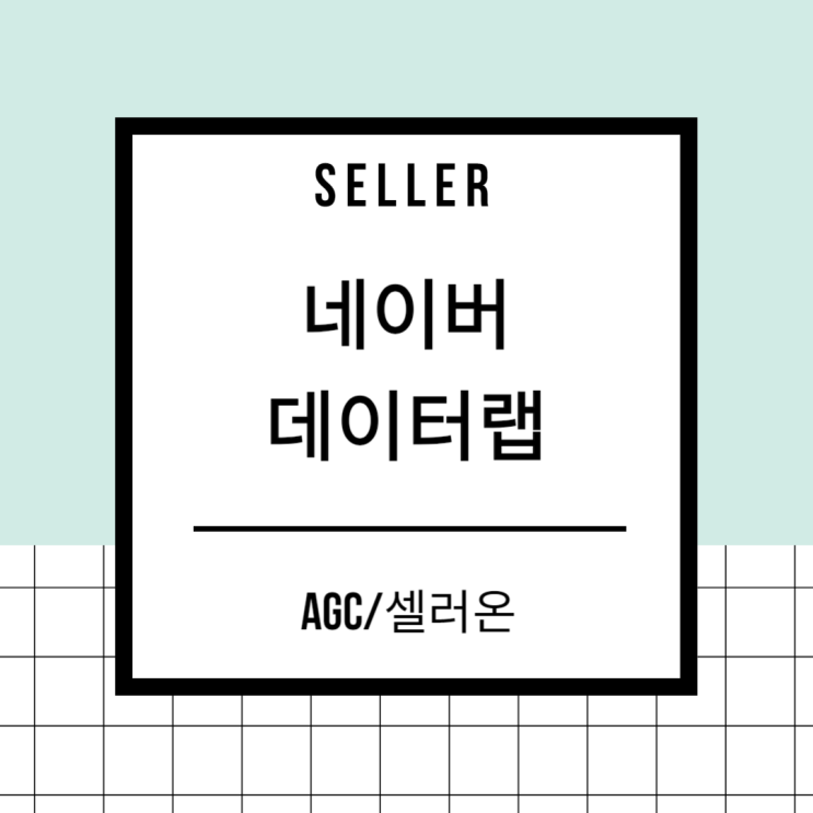  [AGC] "Seller On 셀러온" 네이버 데이터랩이란?