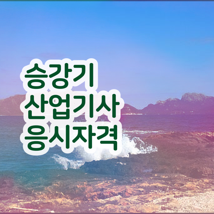  승강기산업기사 필기 승강기산업기사 취득자격 독학으로 1학기 만에 완료한 후기