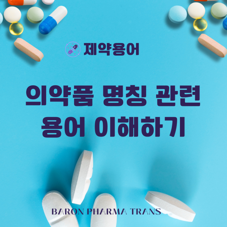  의약품 명칭 관련 용어
