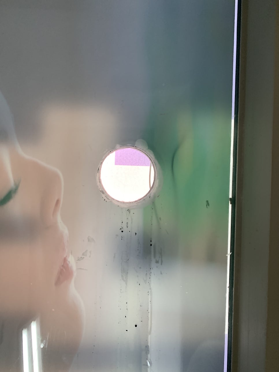 유리타공 페어이중 강화유리타공 배관구멍 뚫기