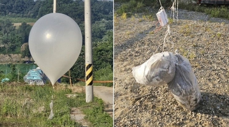 북한이 살포한 '대남 오물 <b>풍선</b>' 90여개 <b>발견</b>…29일 오전... 
