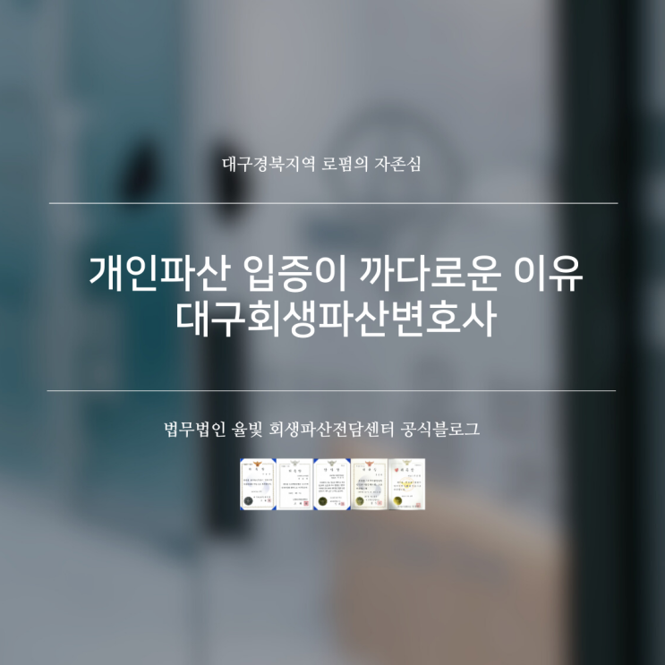  개인파산 입증이 까다로운 이유 대구회생파산변호사