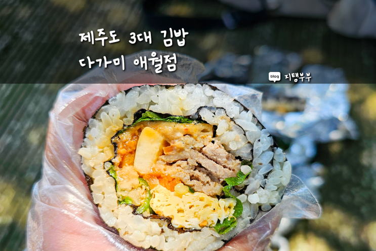  왕 커서 왕 맛있는 제주 3대 김밥 다가미 애월점에서 포장해서 나들이 다녀옴 제주도김밥 맛집