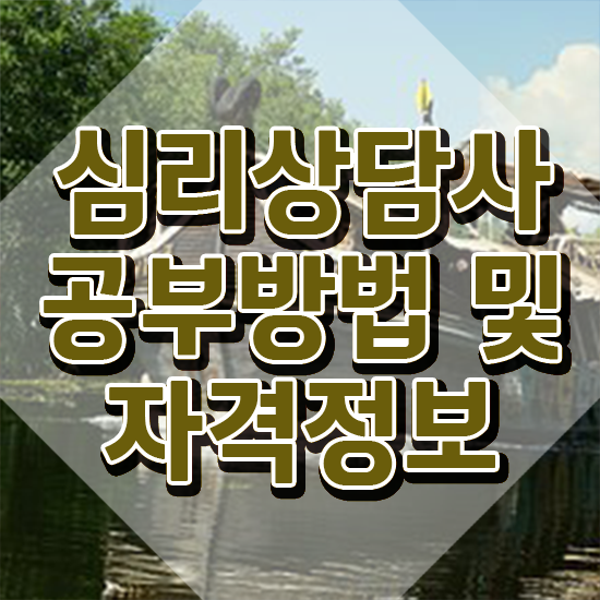  노인 심리상담사 자격증 , 심리상담사 자격증 취득한 노하우 정보 모두 드려요