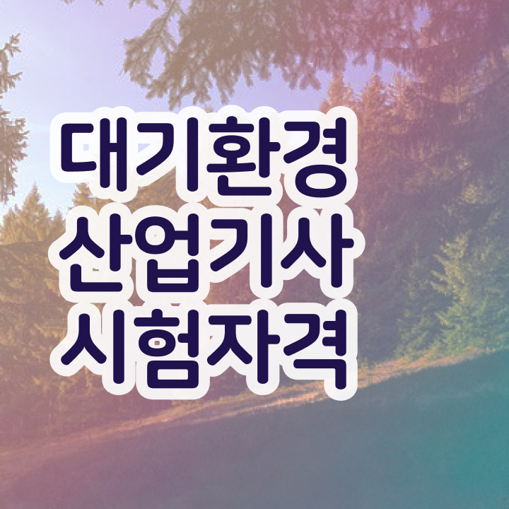  대기환경산업기사 독학 대기환경산업기사 취득자격 온라인으로 4개월 만에 준비한 과정