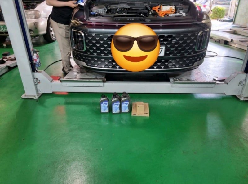 그랜저 GN7 하이브리드 엔진 오일 교체