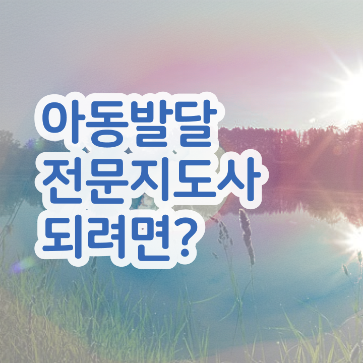  아동발달전문지도사 교육 , 아동발달전문지도사 자격증 온라인으로 학습한 후기 및 이후 전망