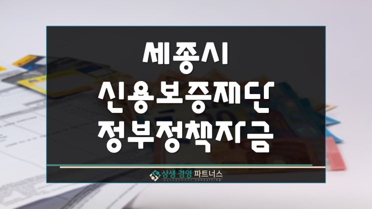세종 신용보증재단 정부정책자금