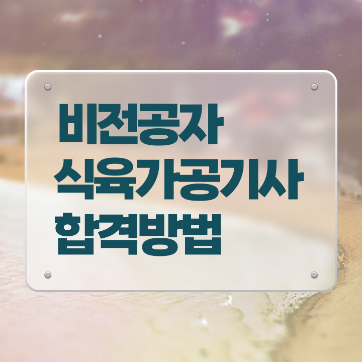  식육가공기사 합격률 식육가공기사 시험응시조건 집에서 온라인으로 4개월 만에 완료한 후기