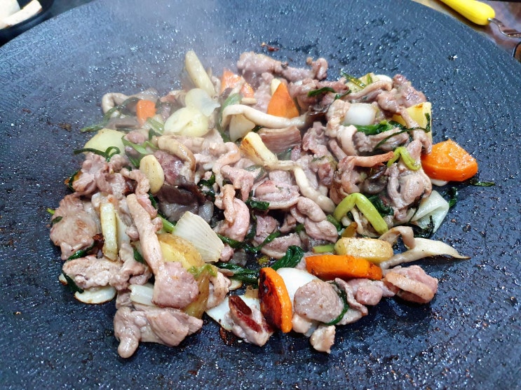  위례광장 맛집 자주오리돌판구이 생오리로스 감동