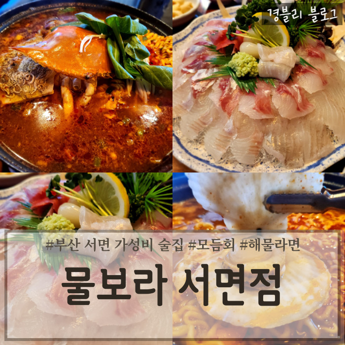  부산 서면가성비술집 회&해산물맛집 아침까지 영업하는 서면실내포차 '물보라 서면점'