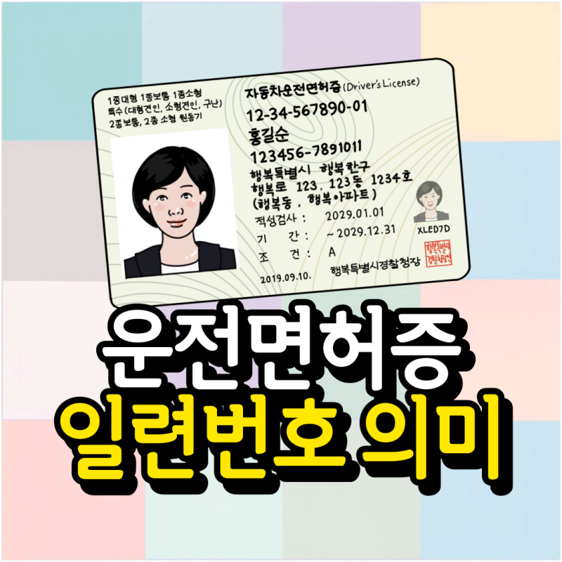  운전면허증 일련번호(식별 번호) 암호 의미와 위치 알아보기 : 네이버 블로그 Bildidee 