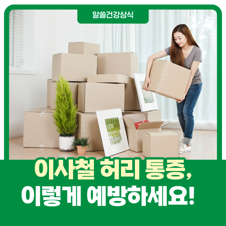  이사철에 많이 발생하는 허리통증, 이렇게 예방하세요!