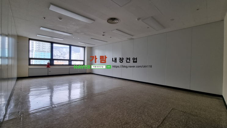  김해 부원동 사무실칸막이 SGP판넬 65형 , 김해 전하동 관공서 SGP칸막이 100형 사무실 가벽시공 현장