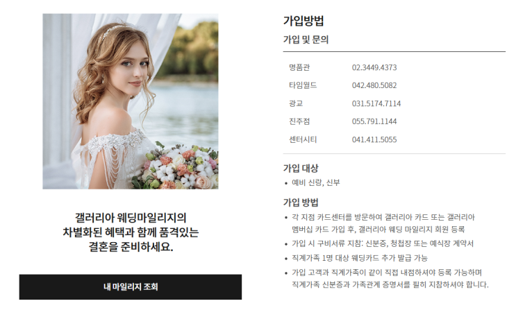  W6-3.갤러리아 웨딩마일리지 혜택 총정리 (갤러리아 웨딩 마일리지 제외 명품 브랜드는 어디?)