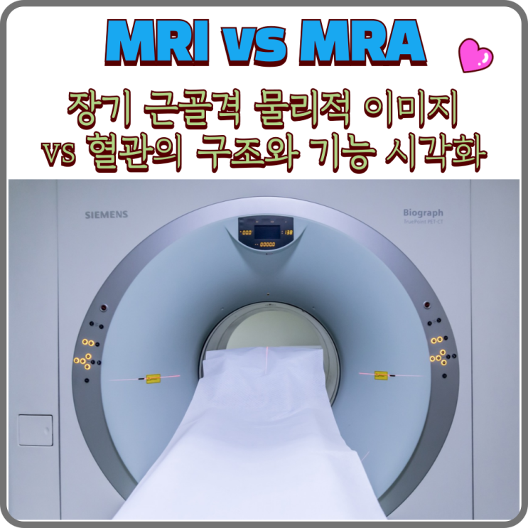  MRI MRA 차이? I는 뼈 관절 장기 물리적 이미지 A는 혈관 조영